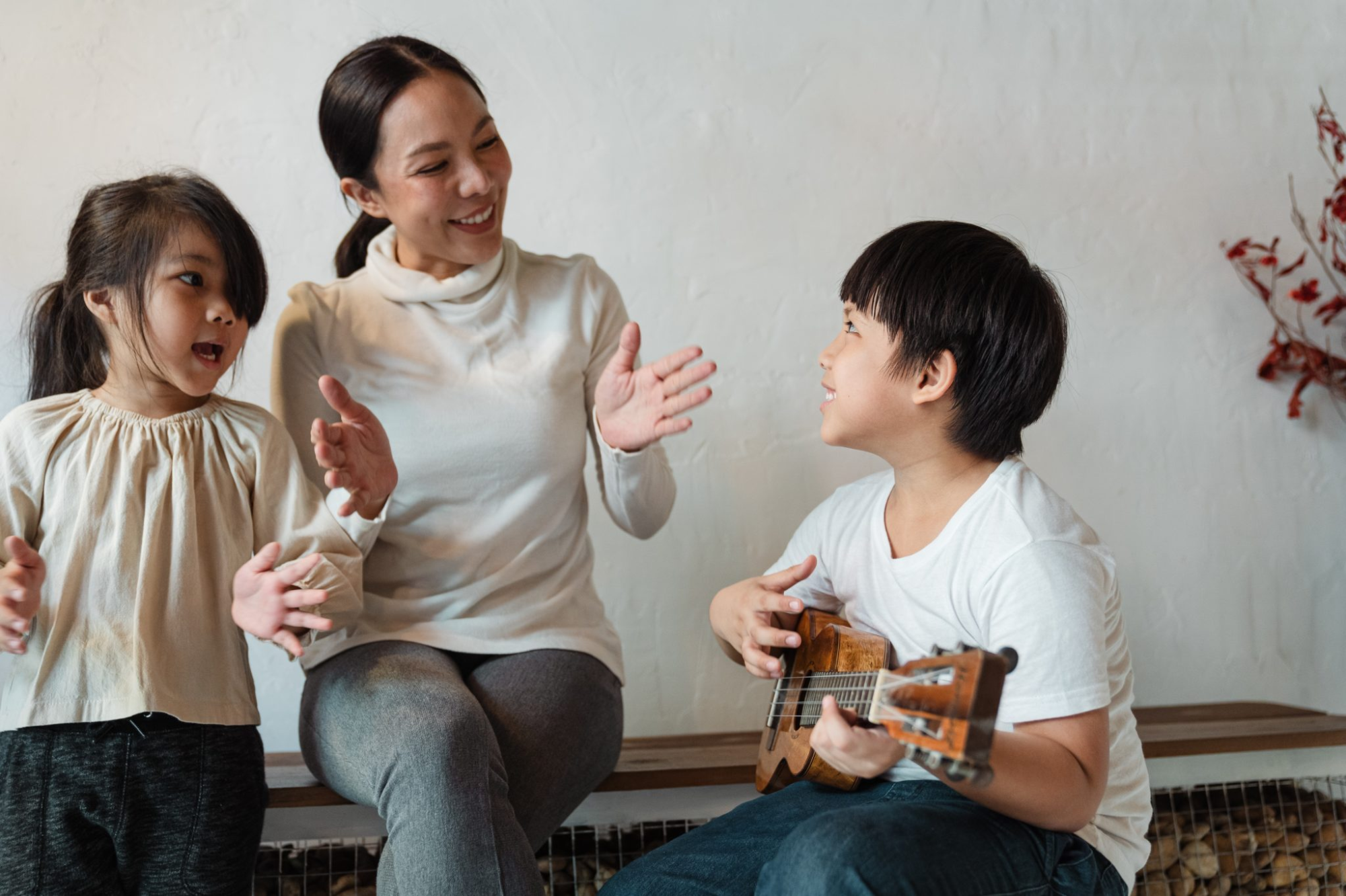 a group of kids playing with a toy
