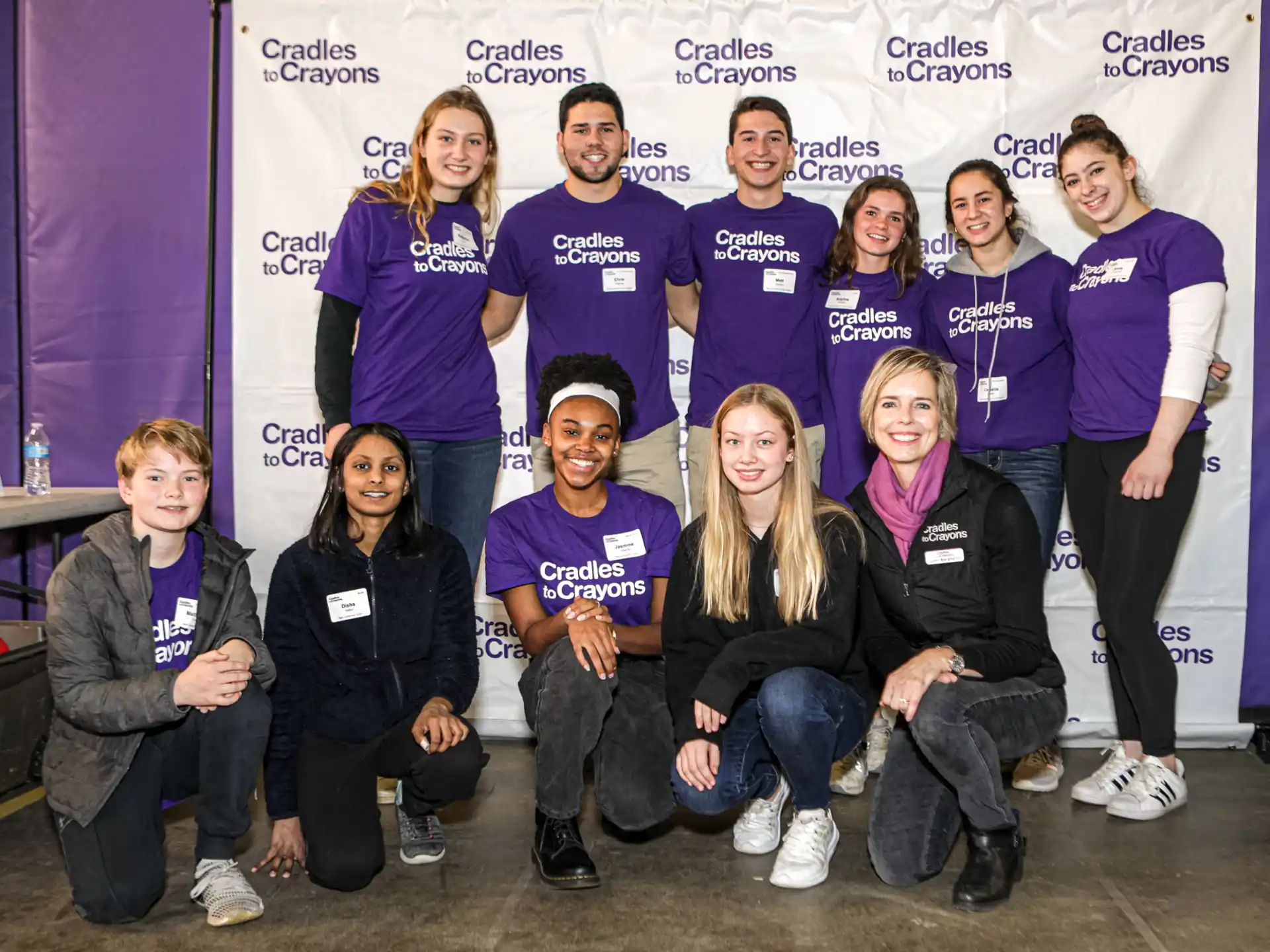 a group of people posing for a photo