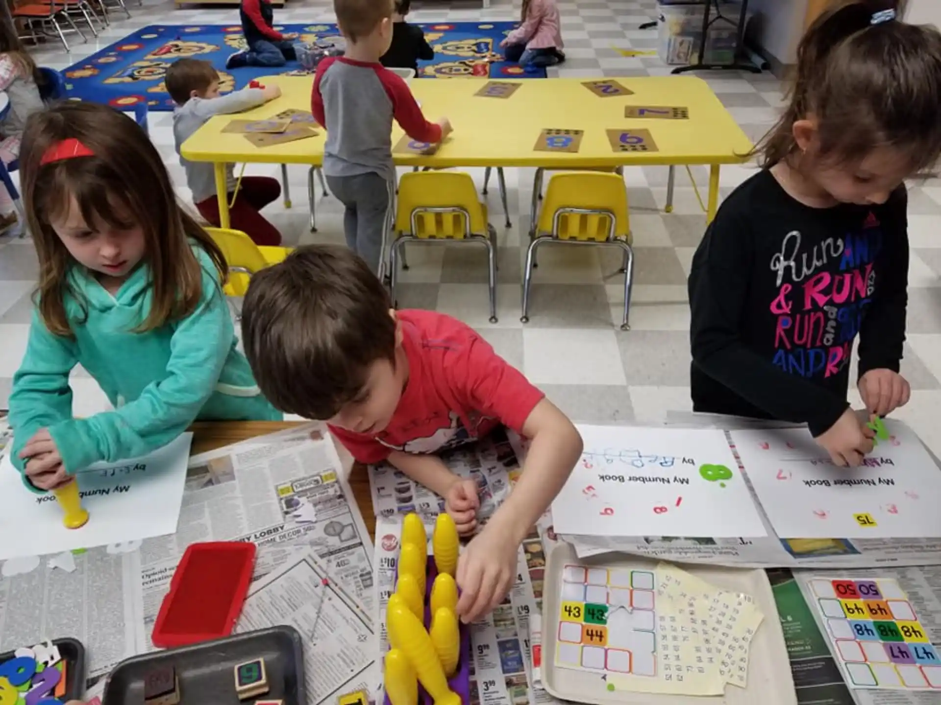 children learning in a classroom