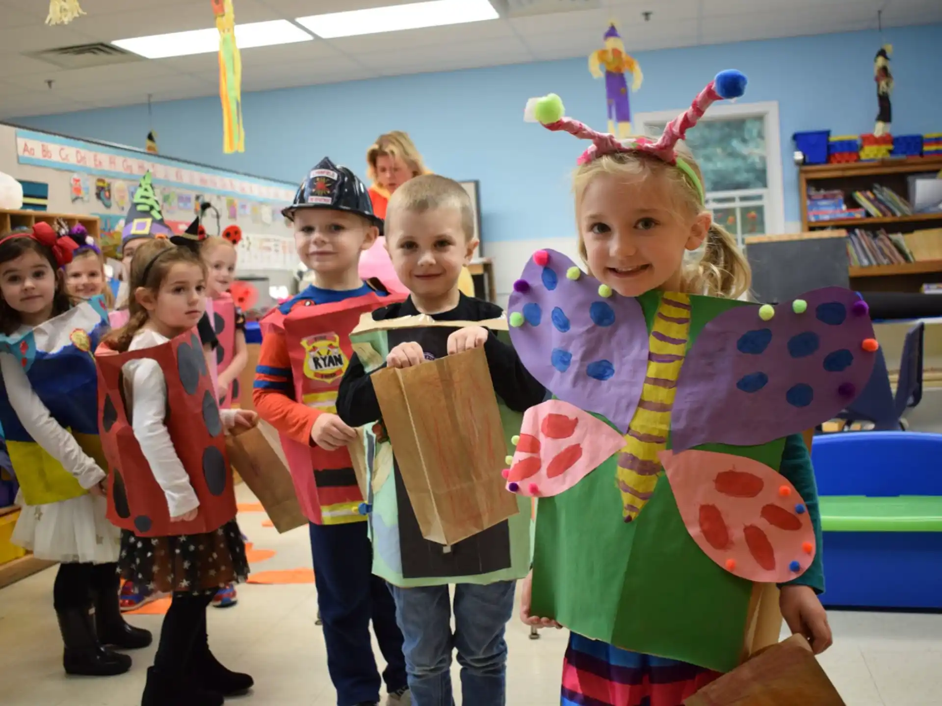 a group of children in clothing