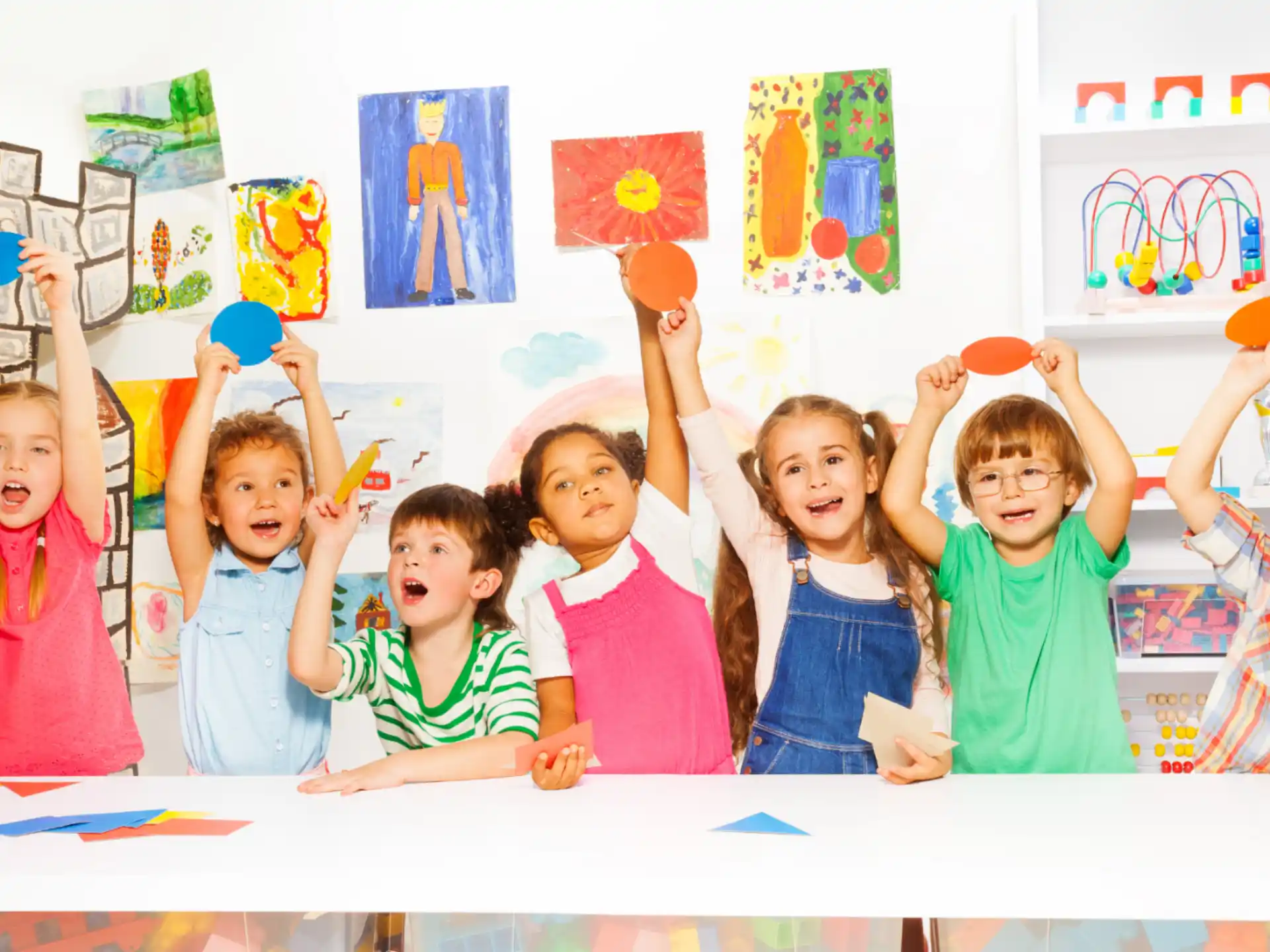 a group of children posing for a photo