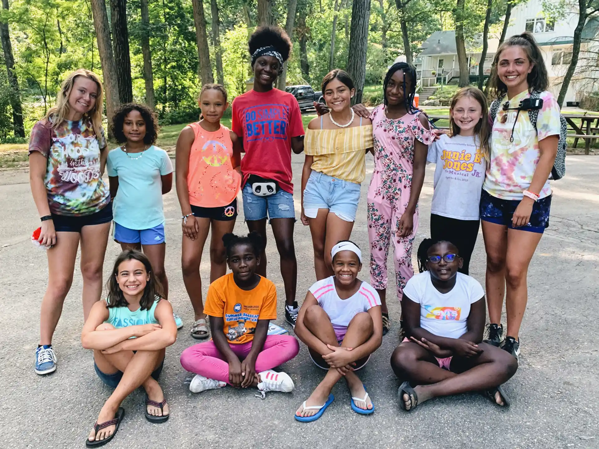a group of people posing for a photo