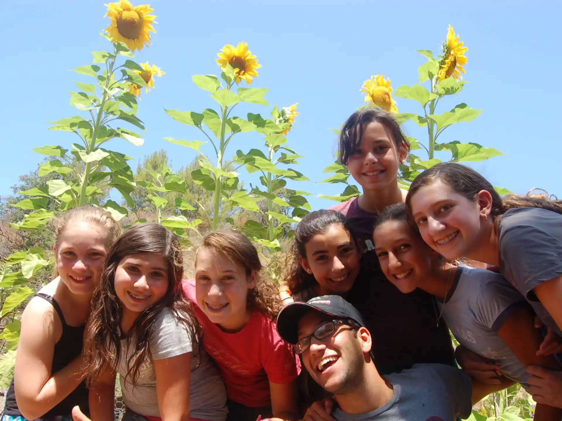 a group of people posing for a photo