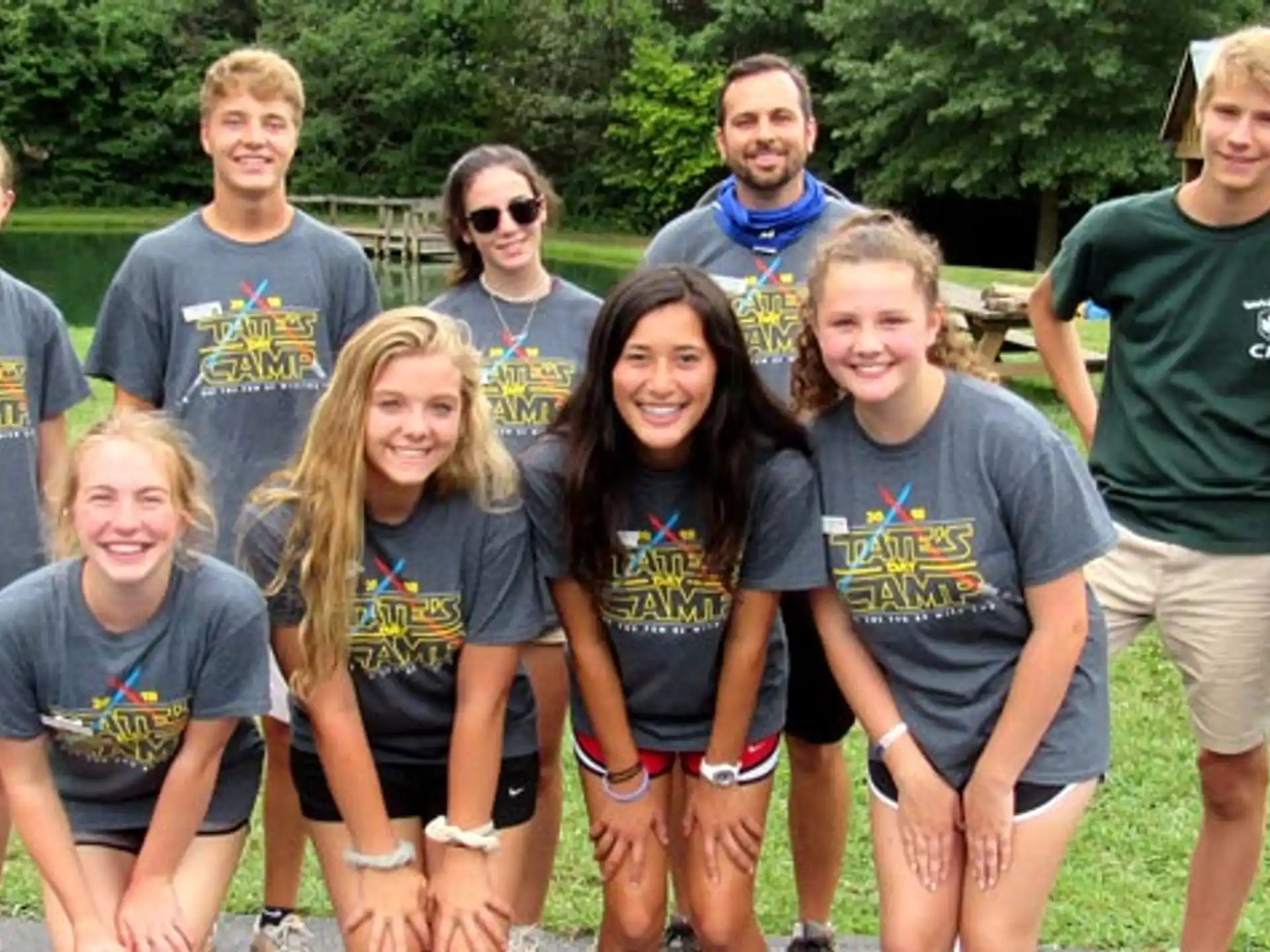 a group of people posing for a photo