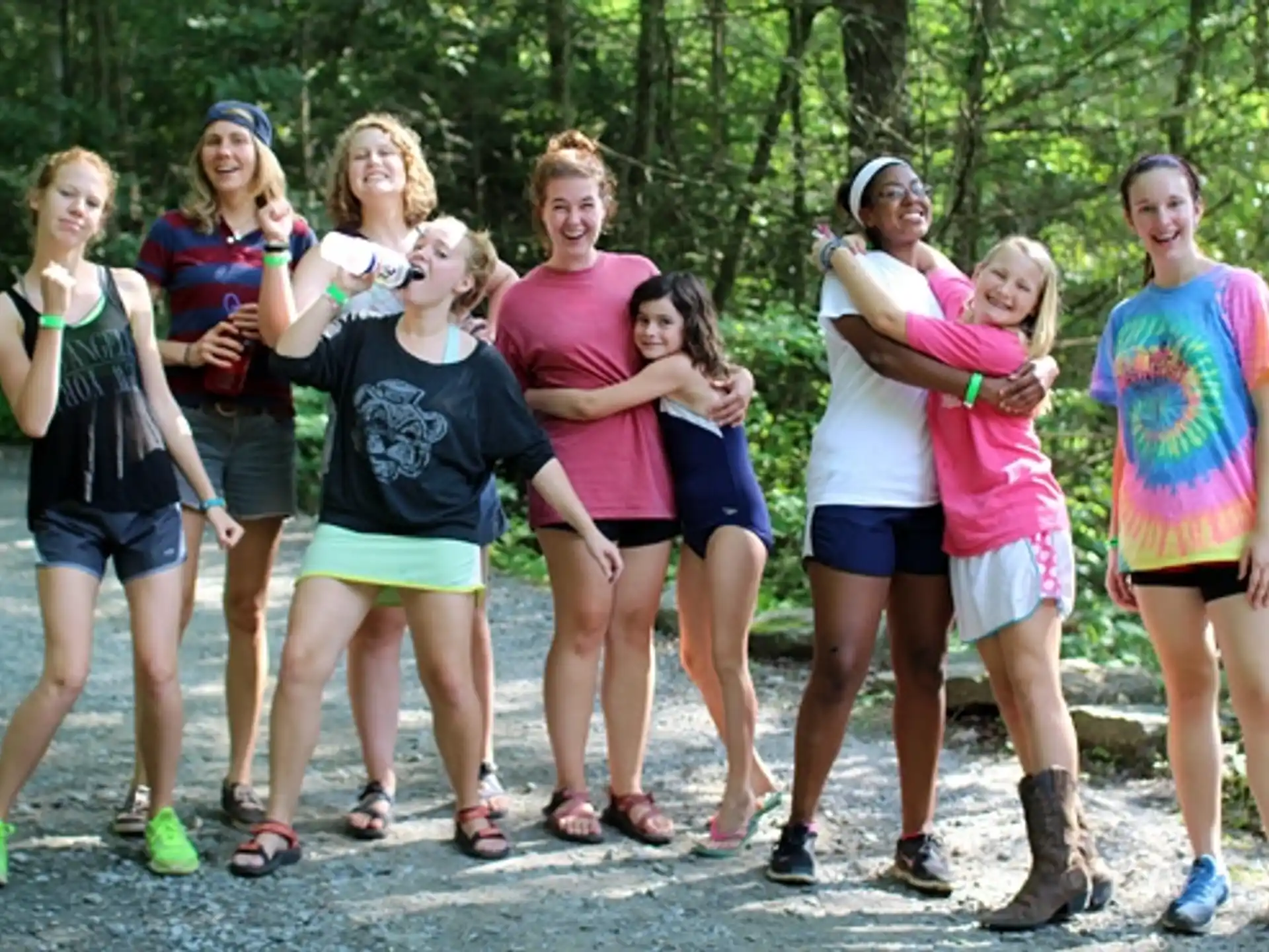 a group of people posing for a photo