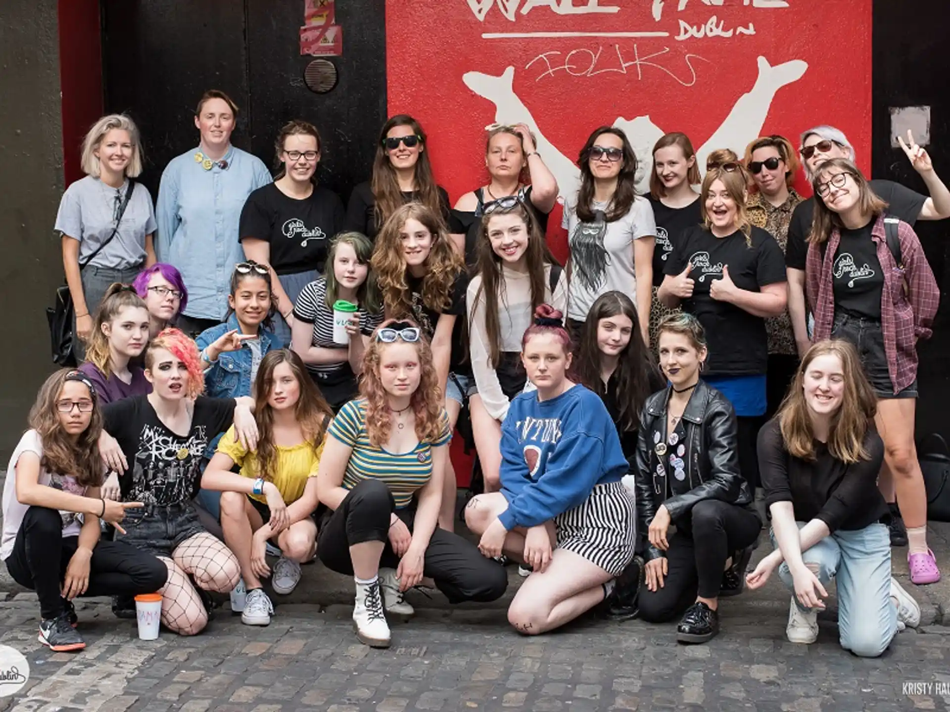 a group of people posing for a photo