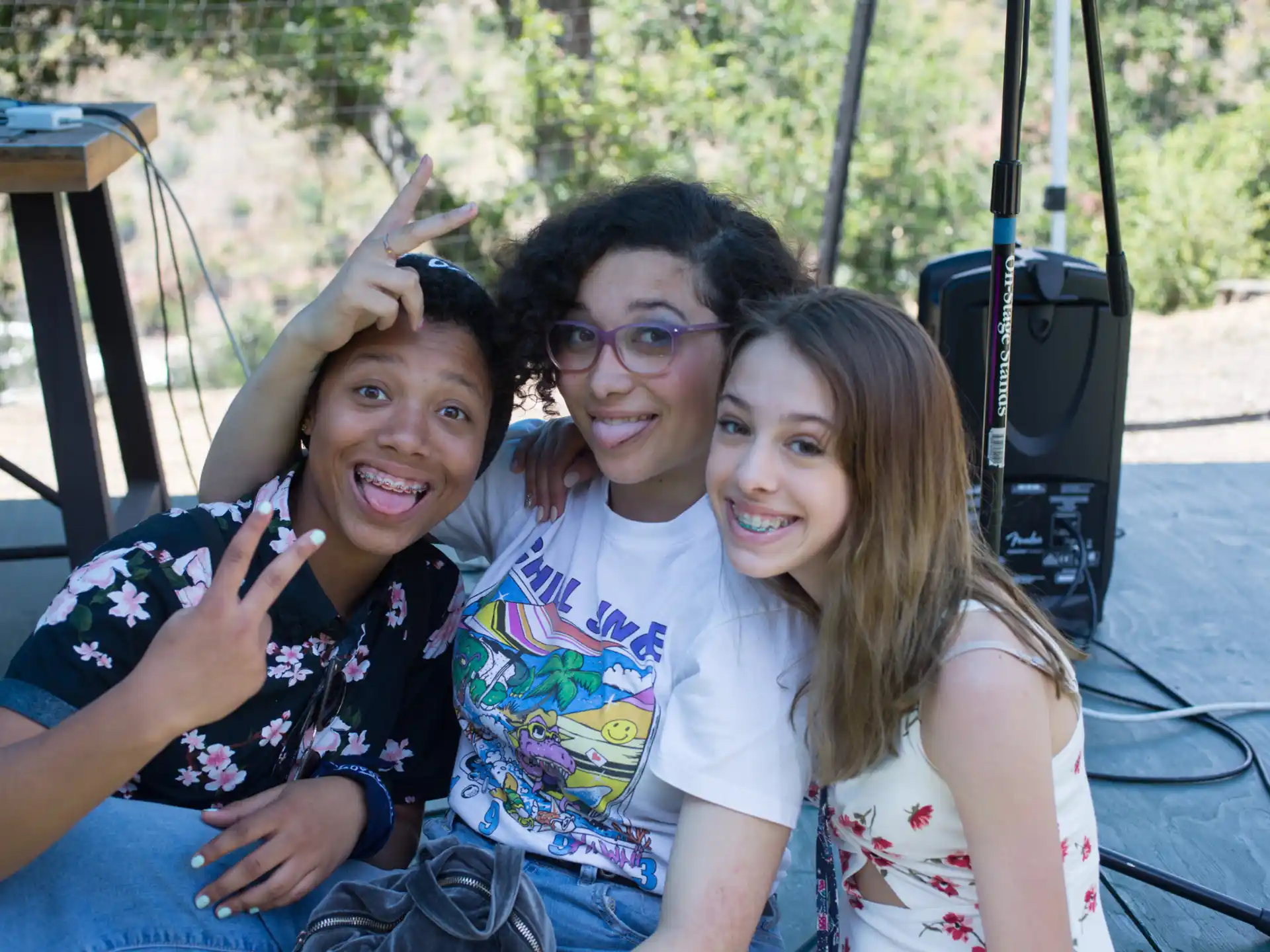 a group of people posing for the camera