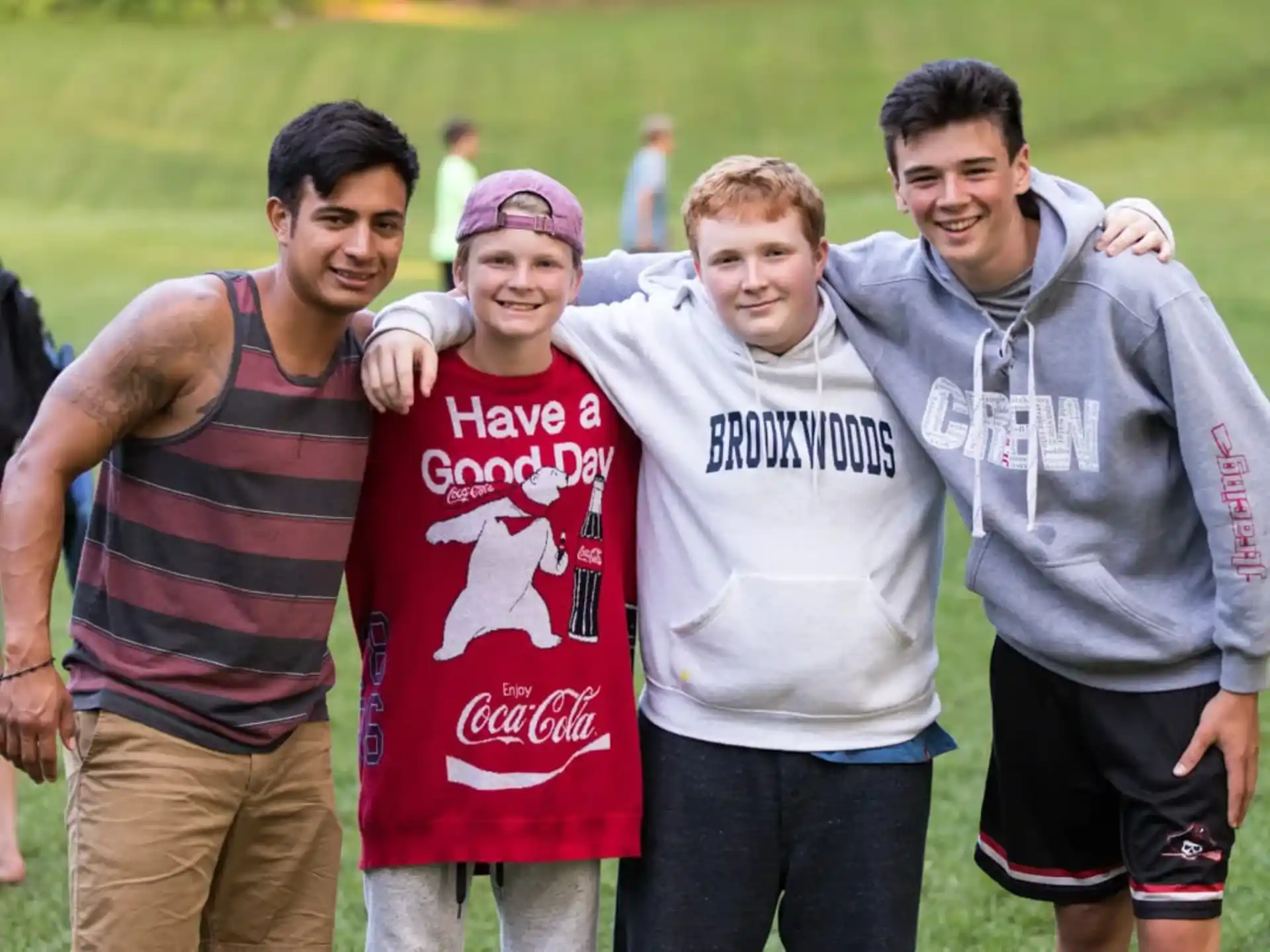a group of men posing for a picture