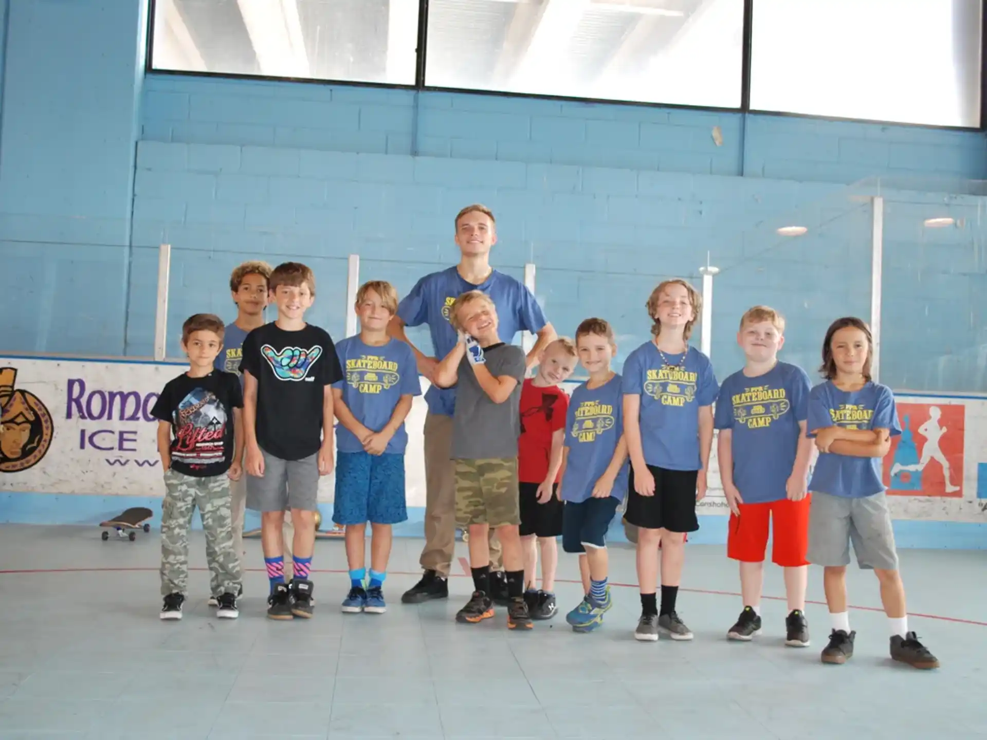 a group of kids posing for a photo