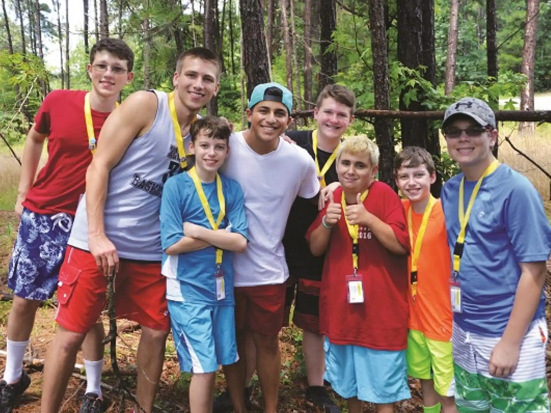a group of people posing for a photo