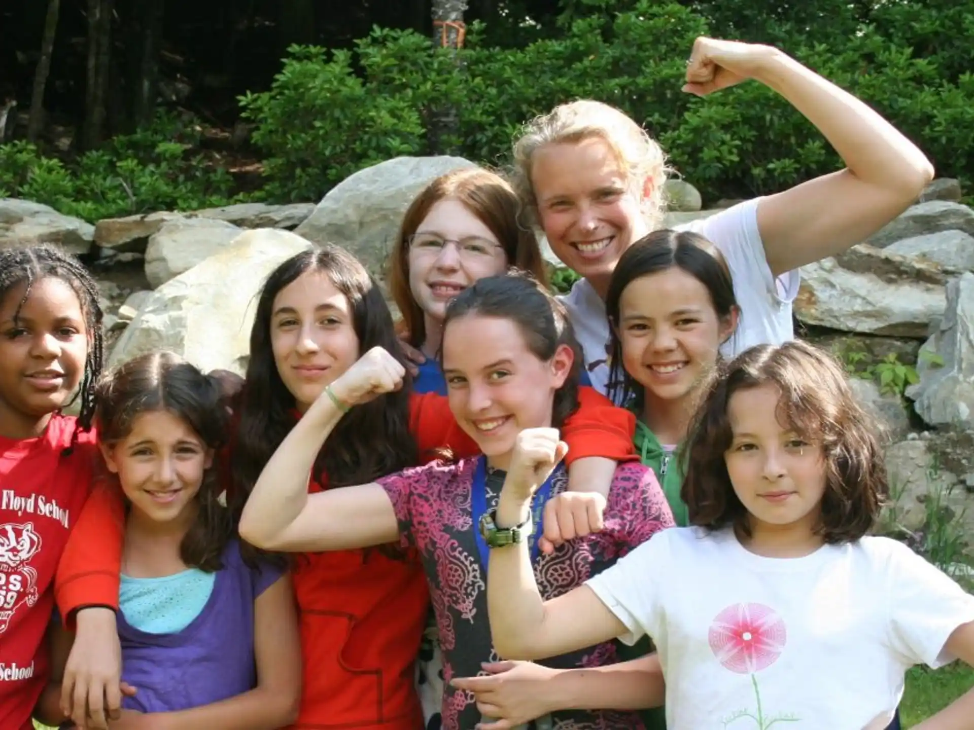 a group of people posing for a photo