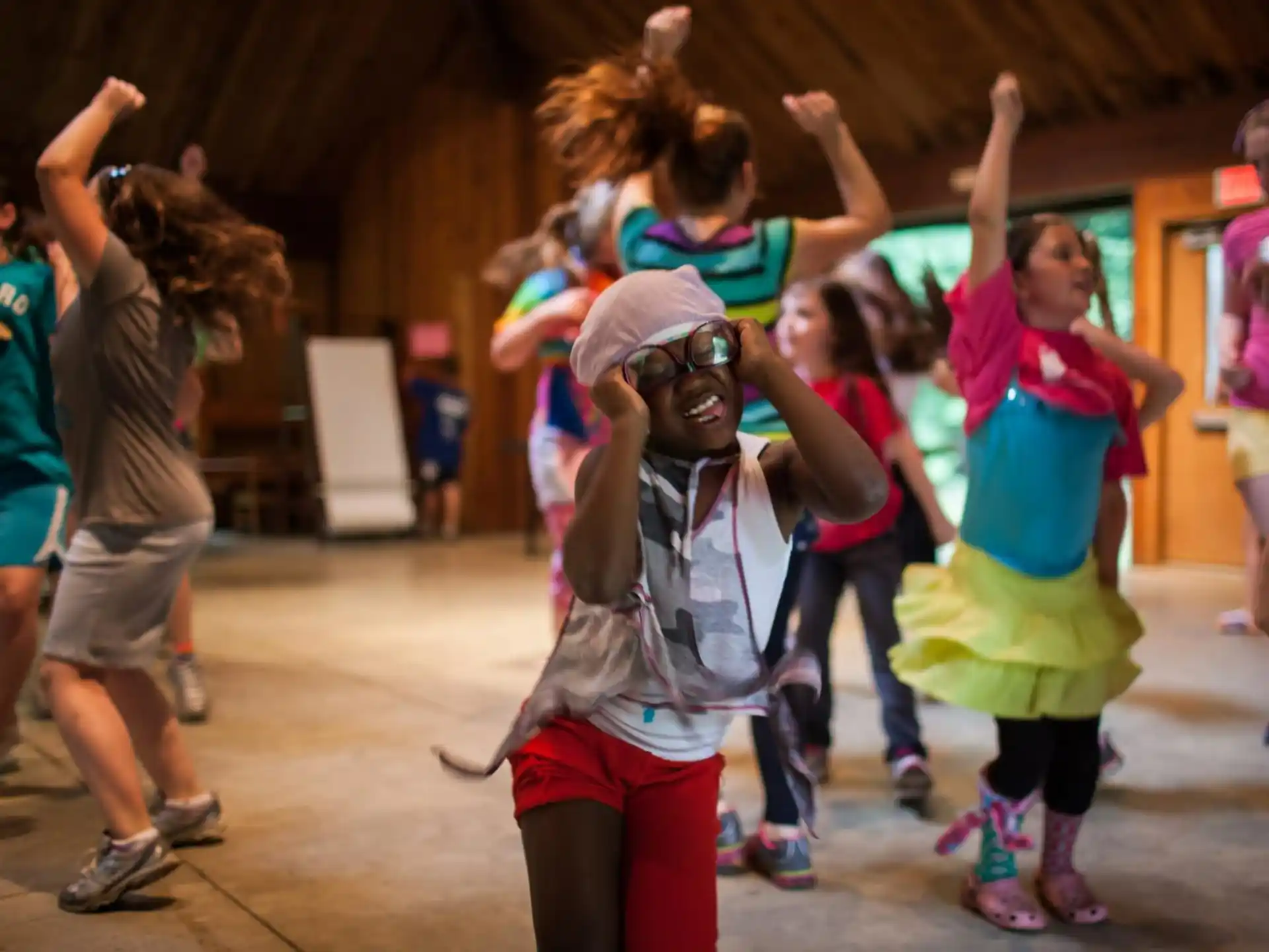 a group of people dancing