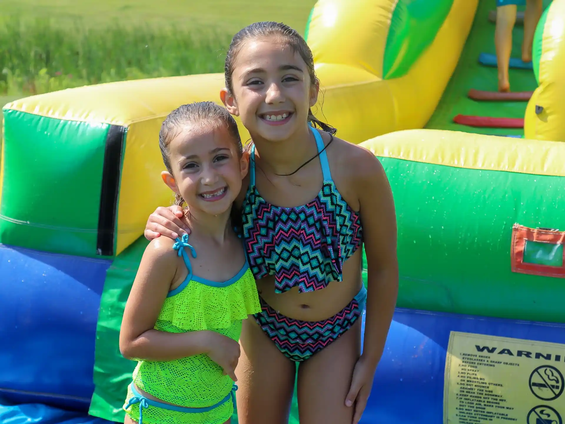 two girls in a playground