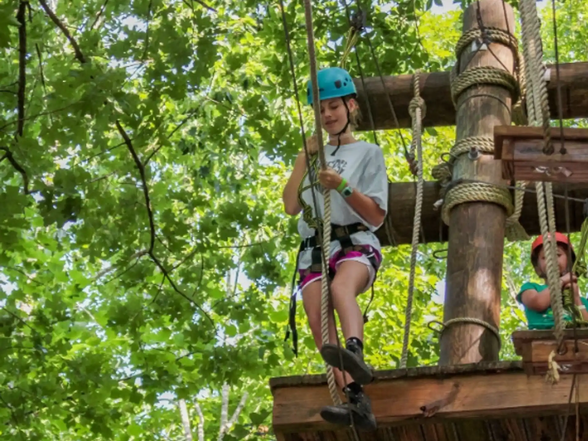 a person on a swing