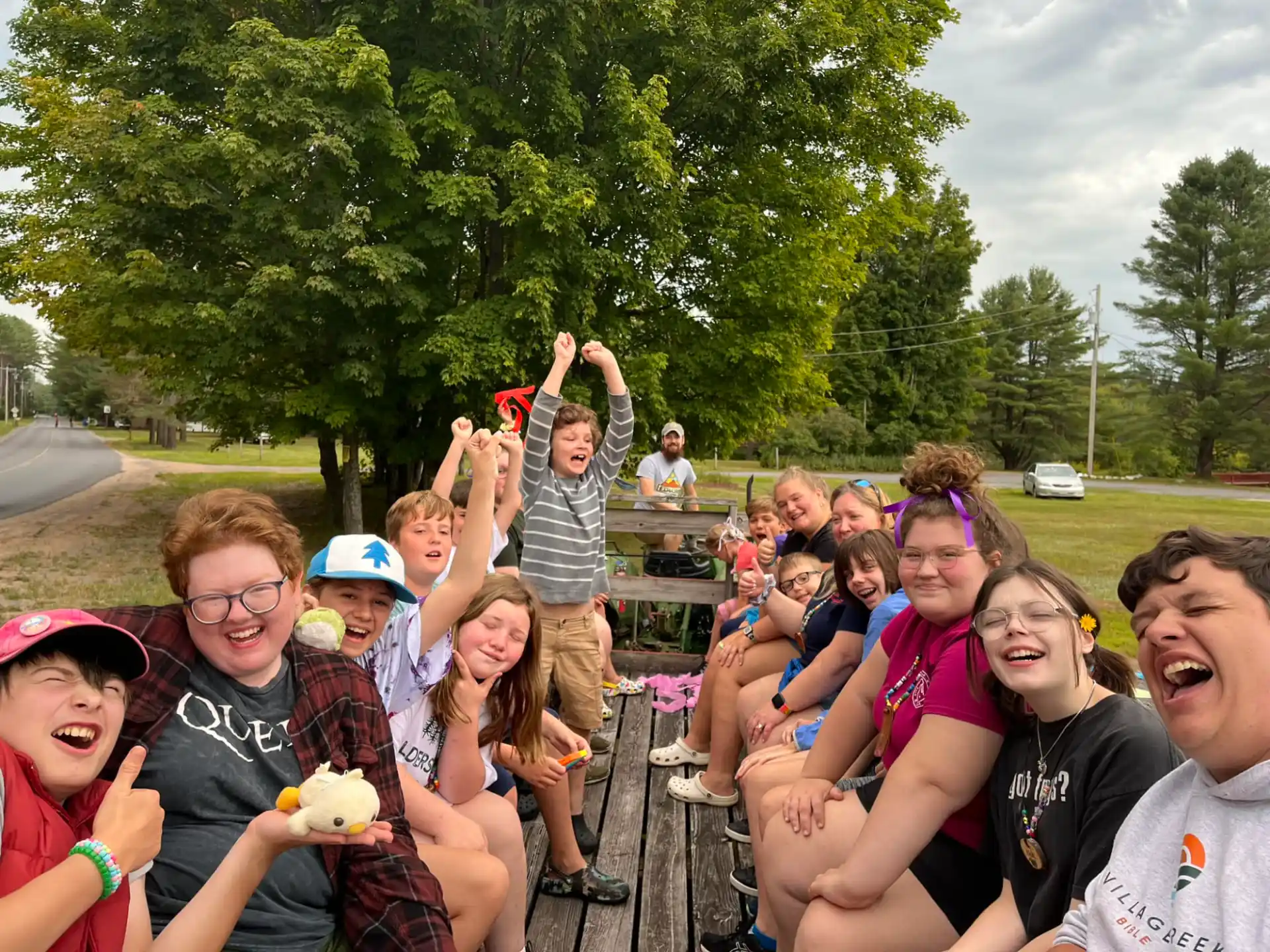 a group of people posing for a photo