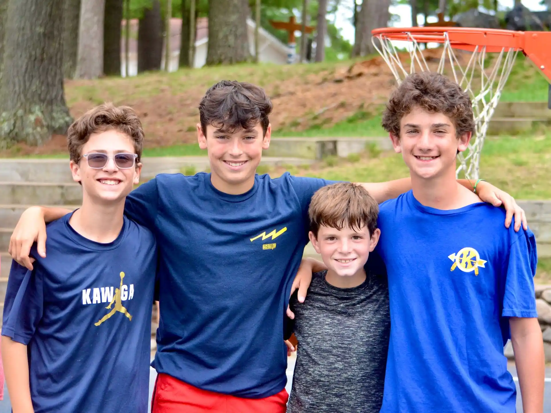 a group of boys posing for a picture