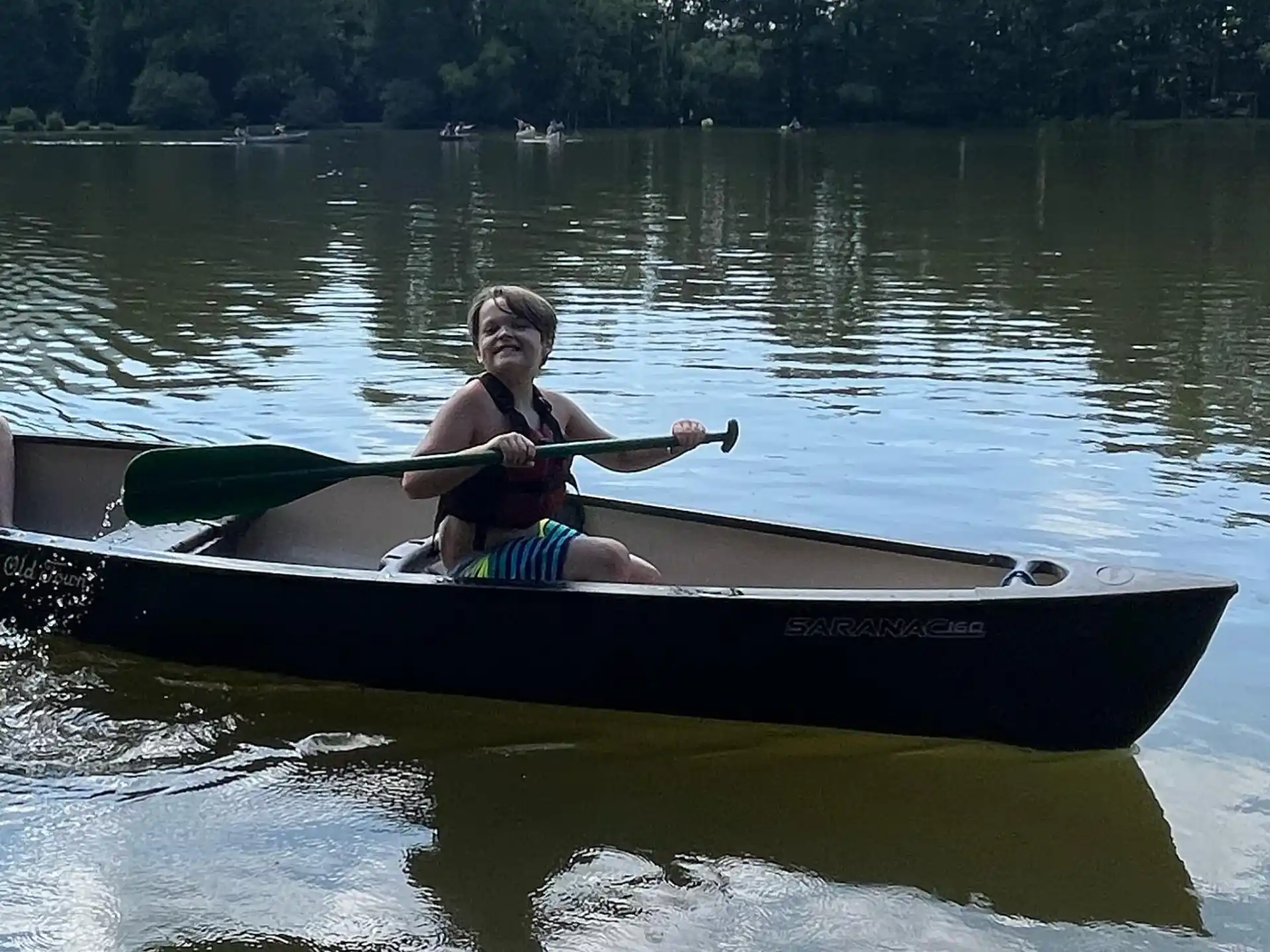 a person in a canoe