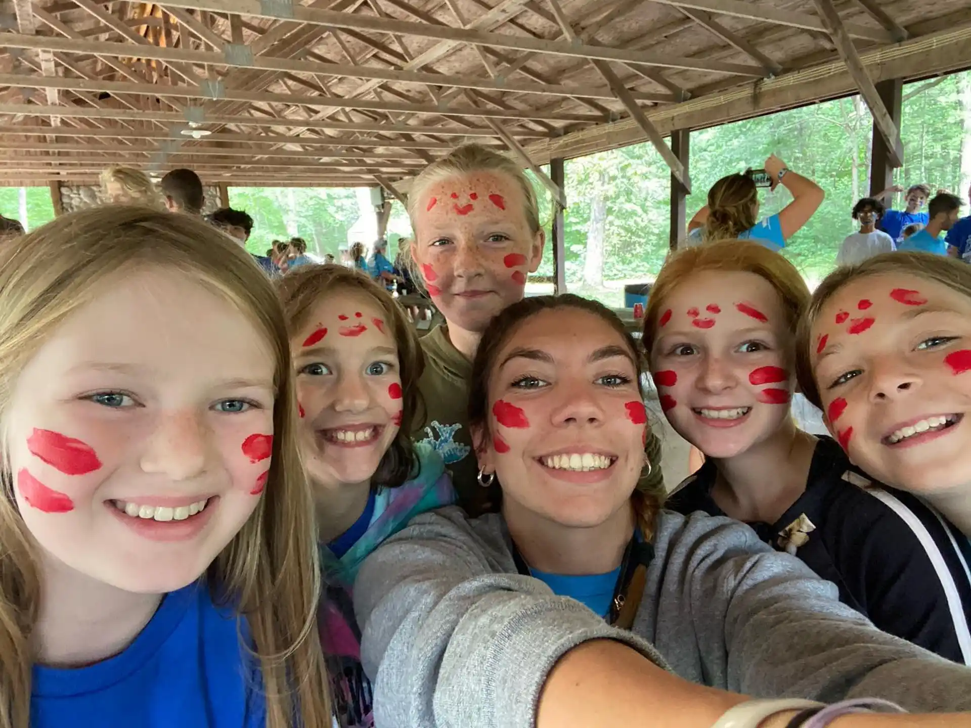 a group of girls smiling
