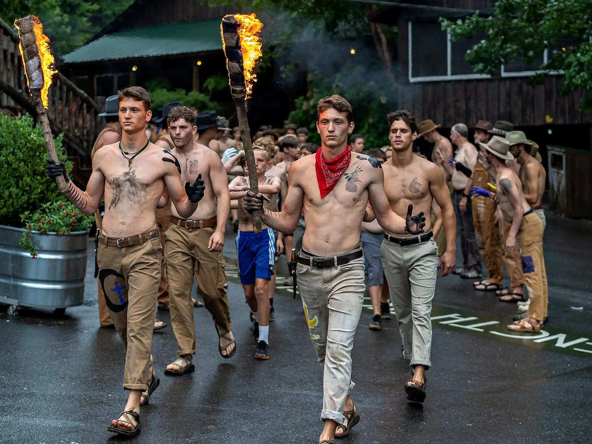a group of men in garment