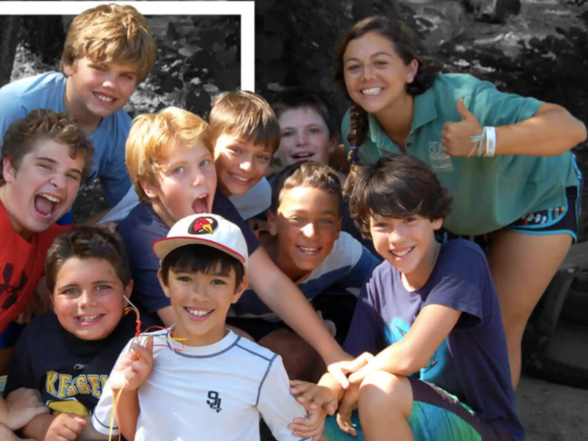 a group of people posing for a photo