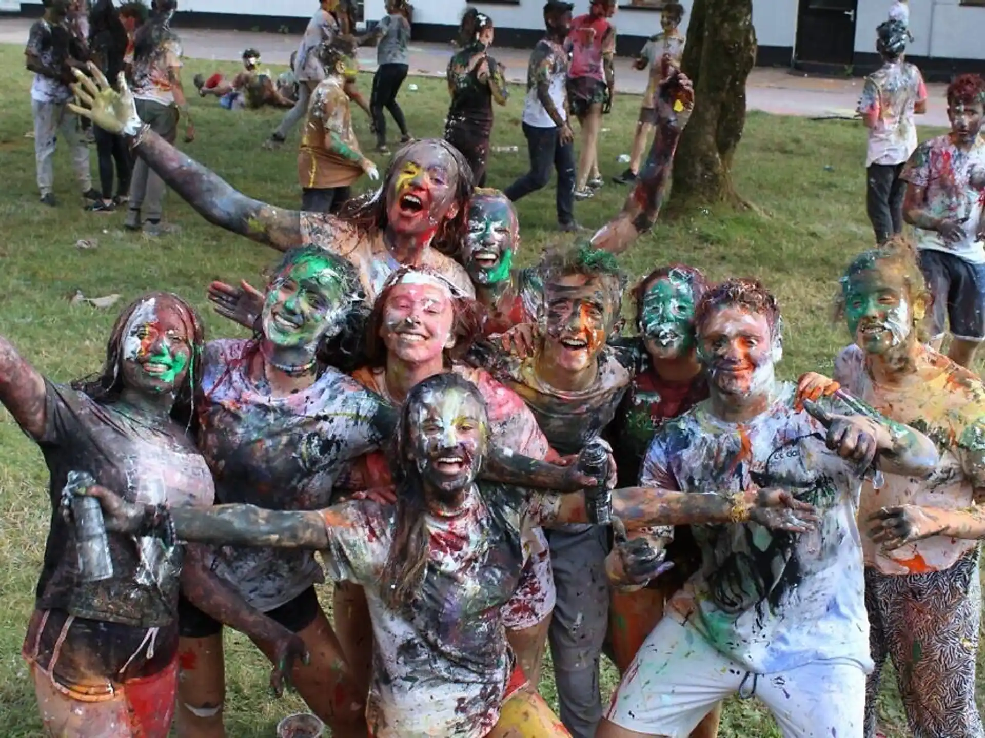 a group of people in garment
