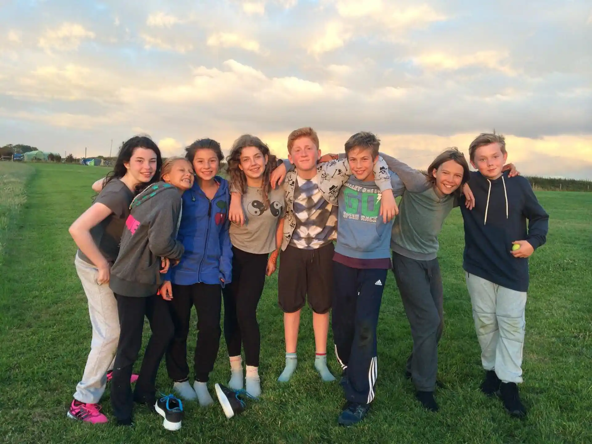 a group of people posing for a photo