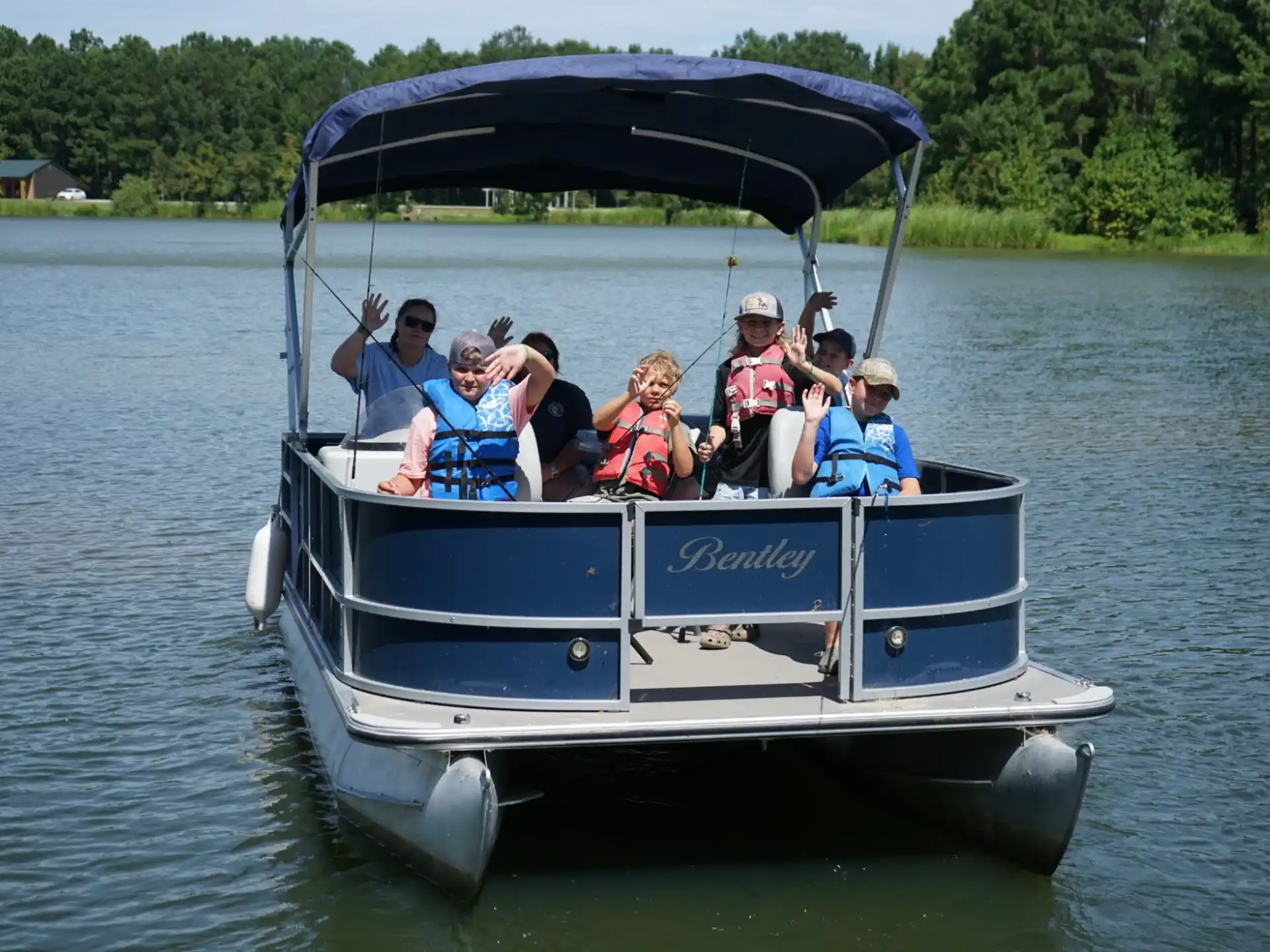 a group of people on a boat