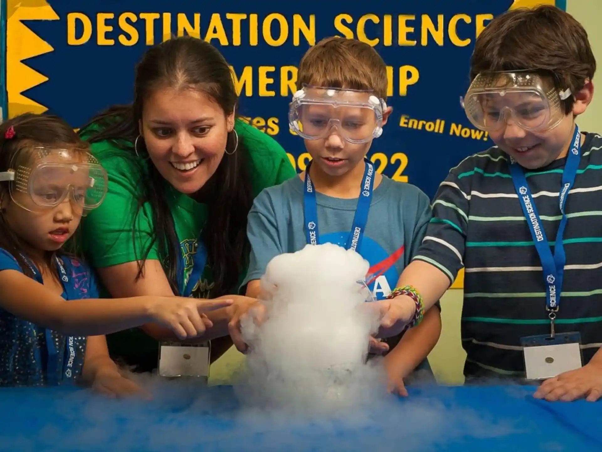 a group of people wearing goggles