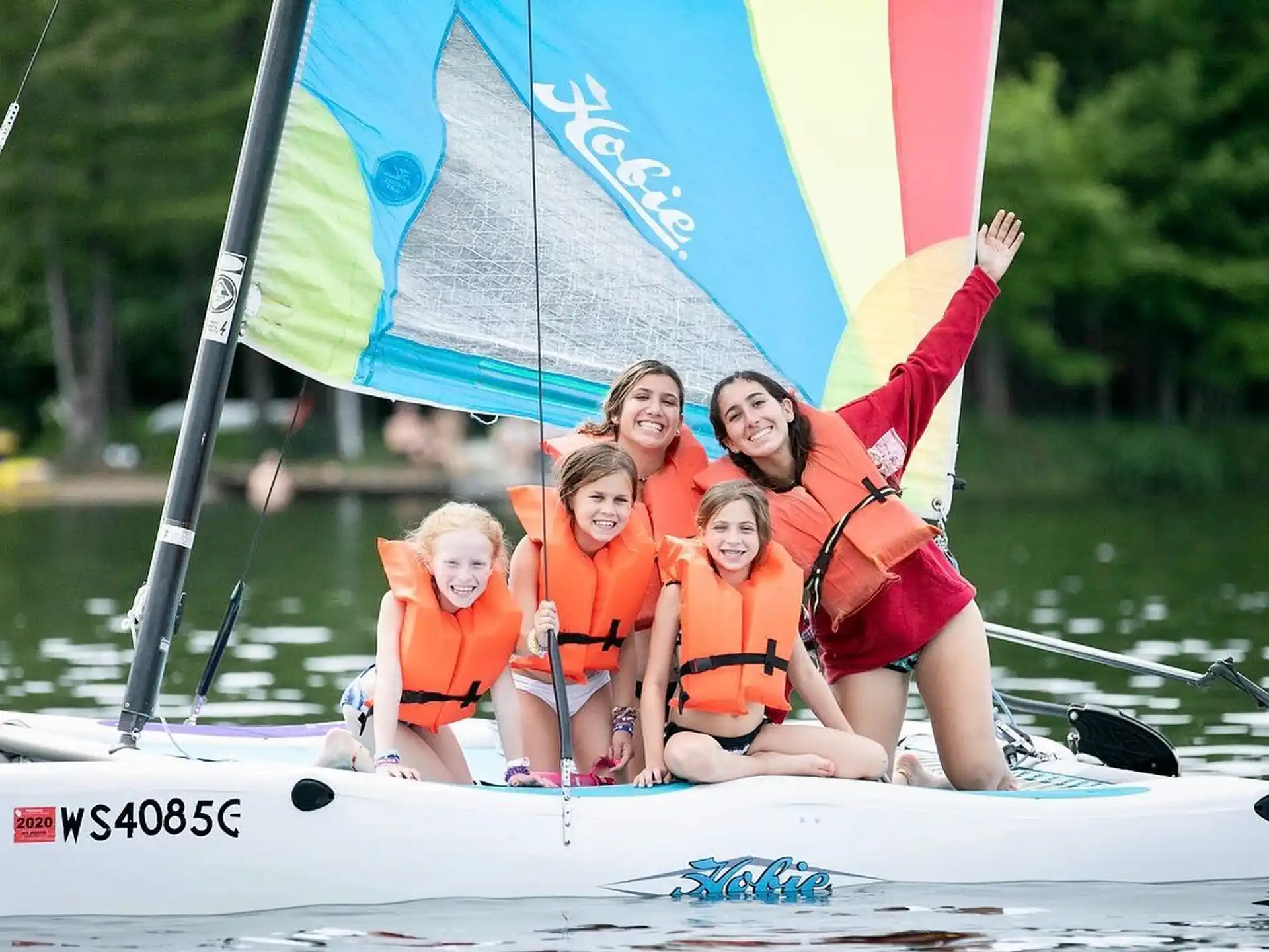 a group of people in a boat