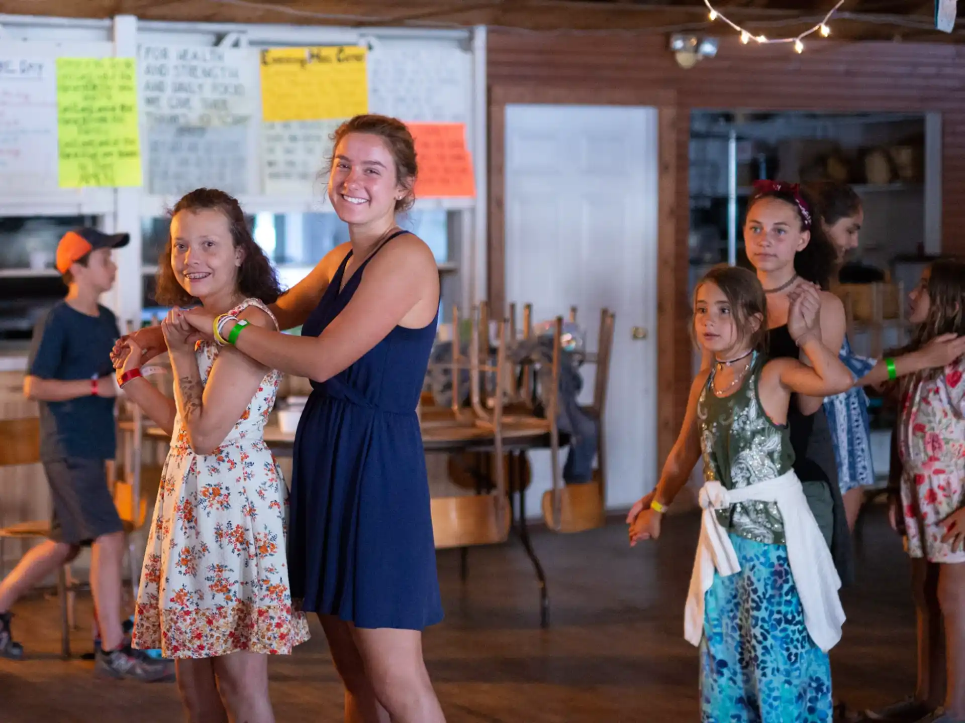 a group of people dancing