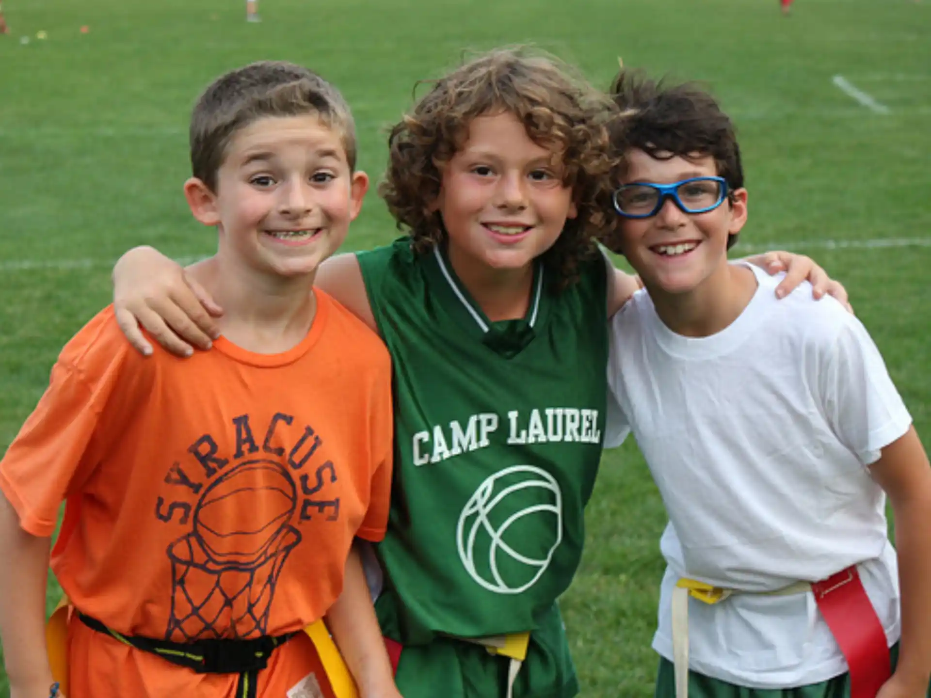 a group of kids posing for a picture