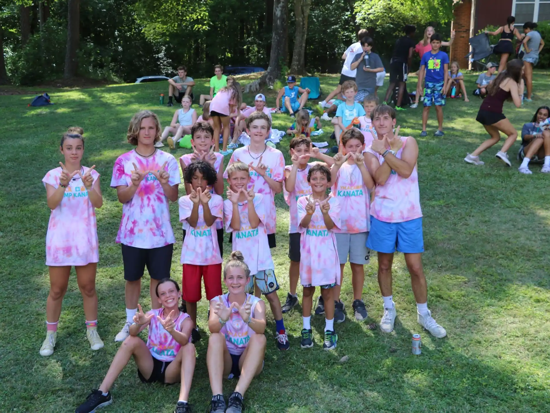 a group of people posing for a photo