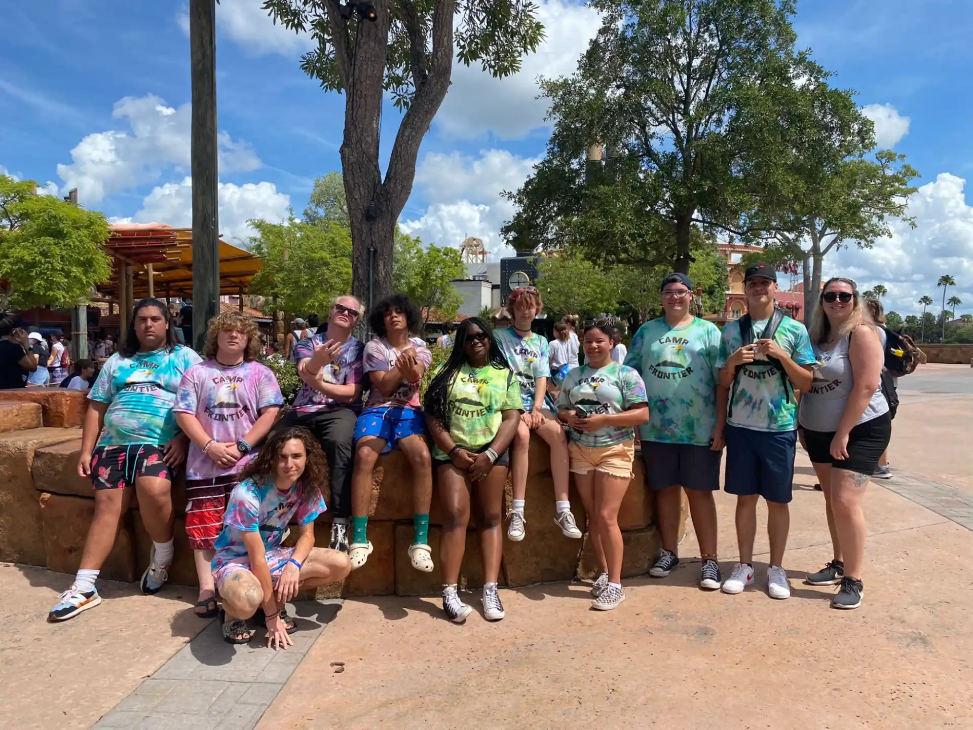 a group of people posing for a photo