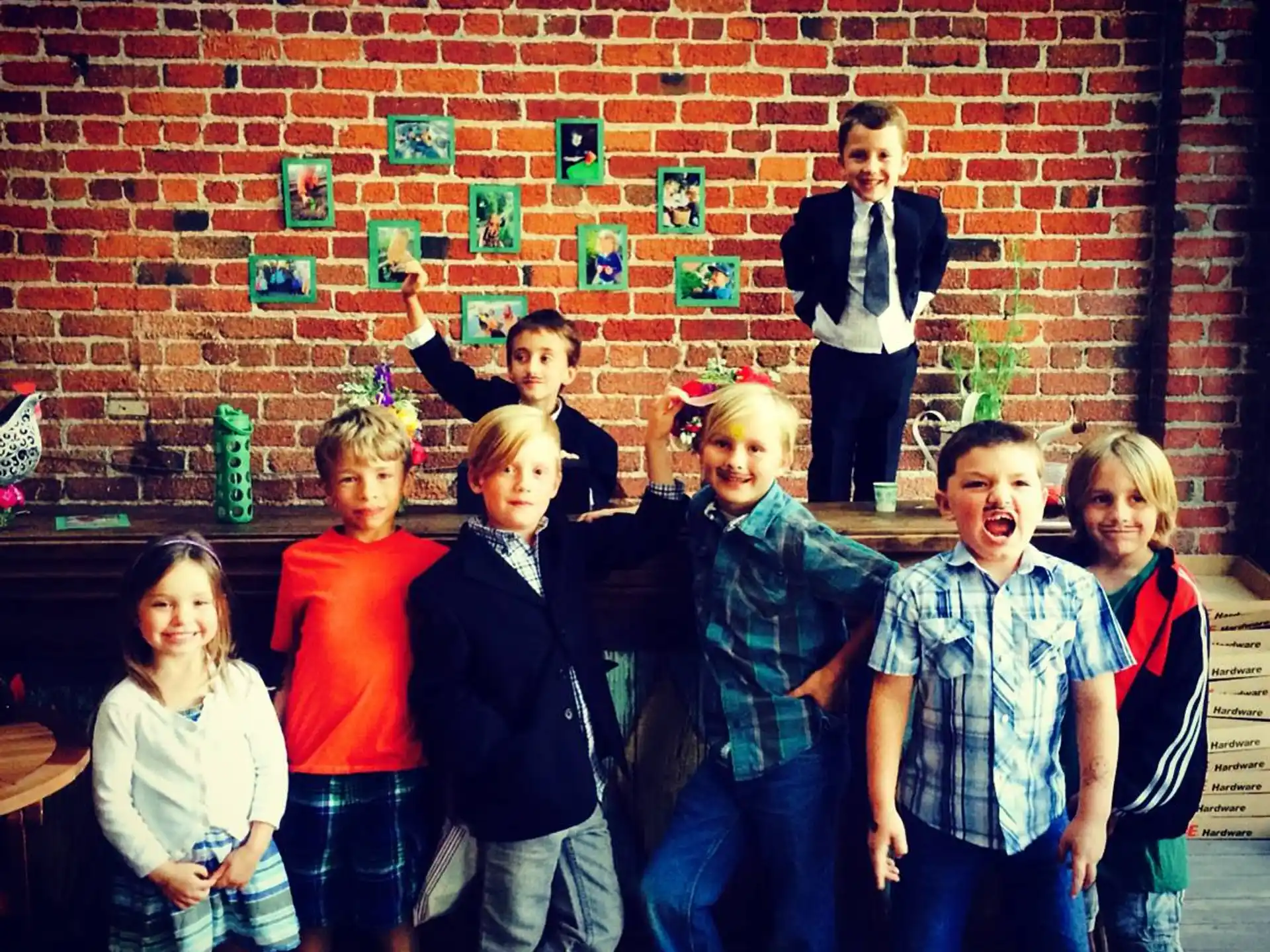 a group of children posing for a photo