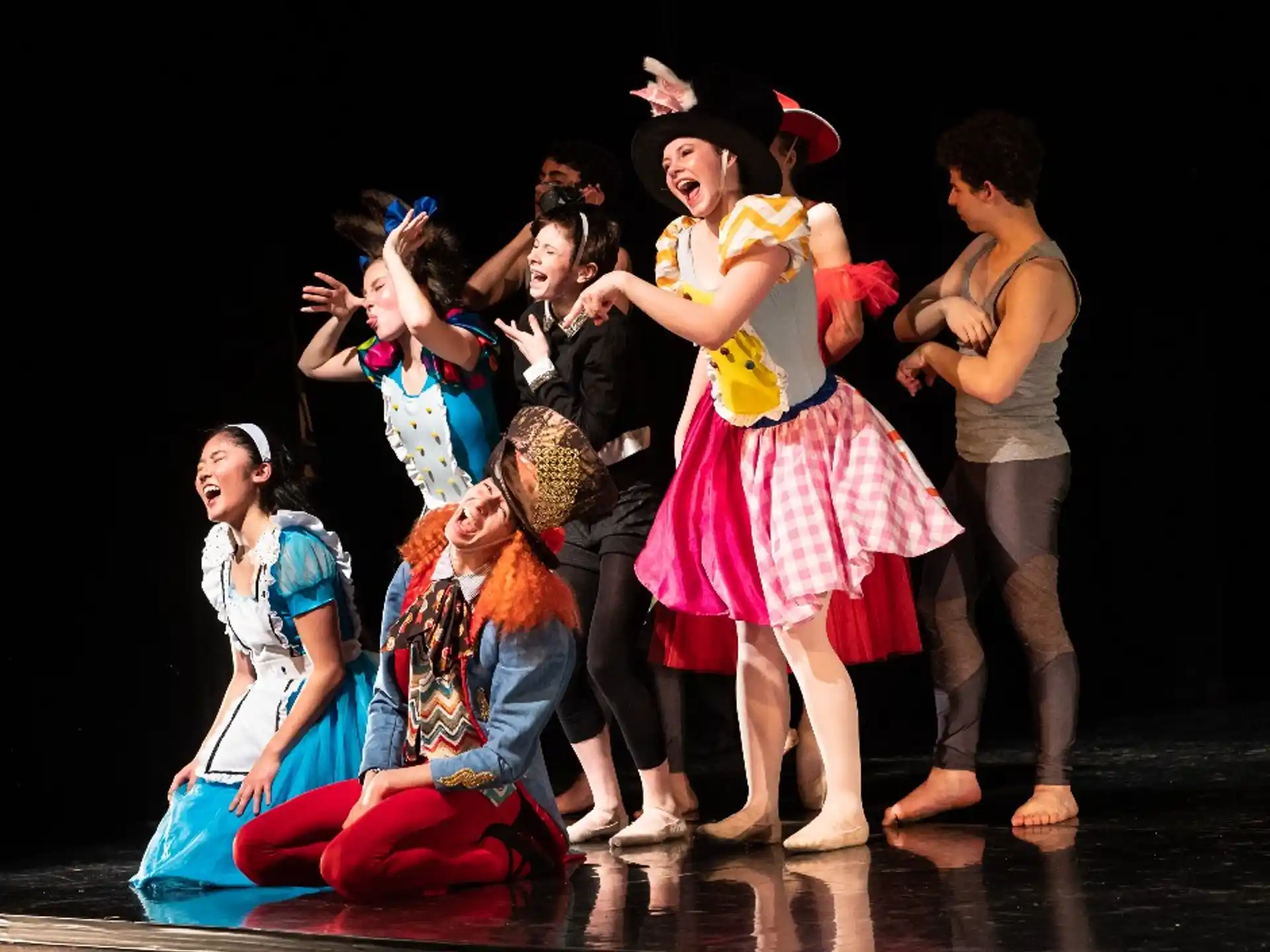 a group of people dancing