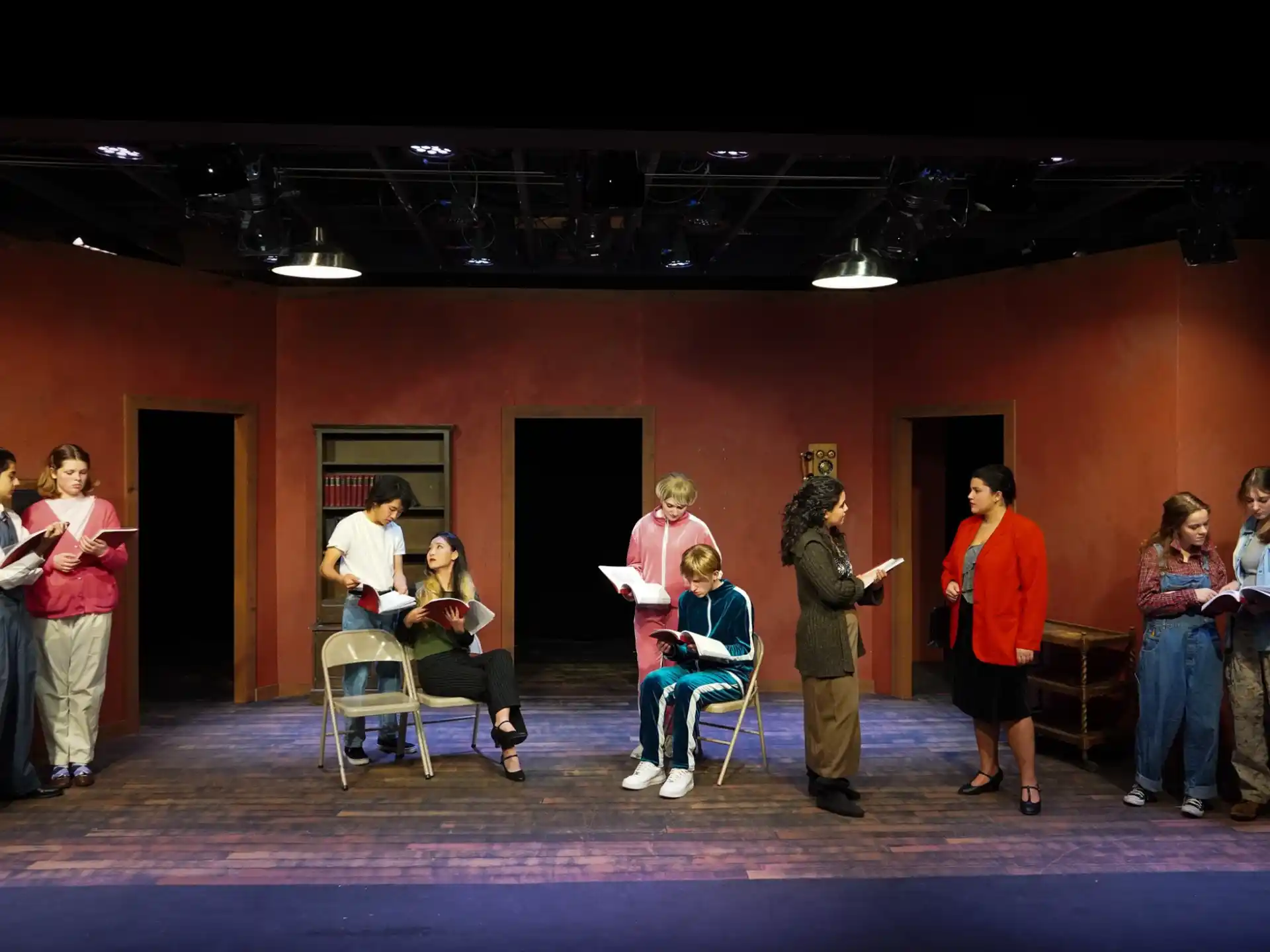 a group of people in a room
