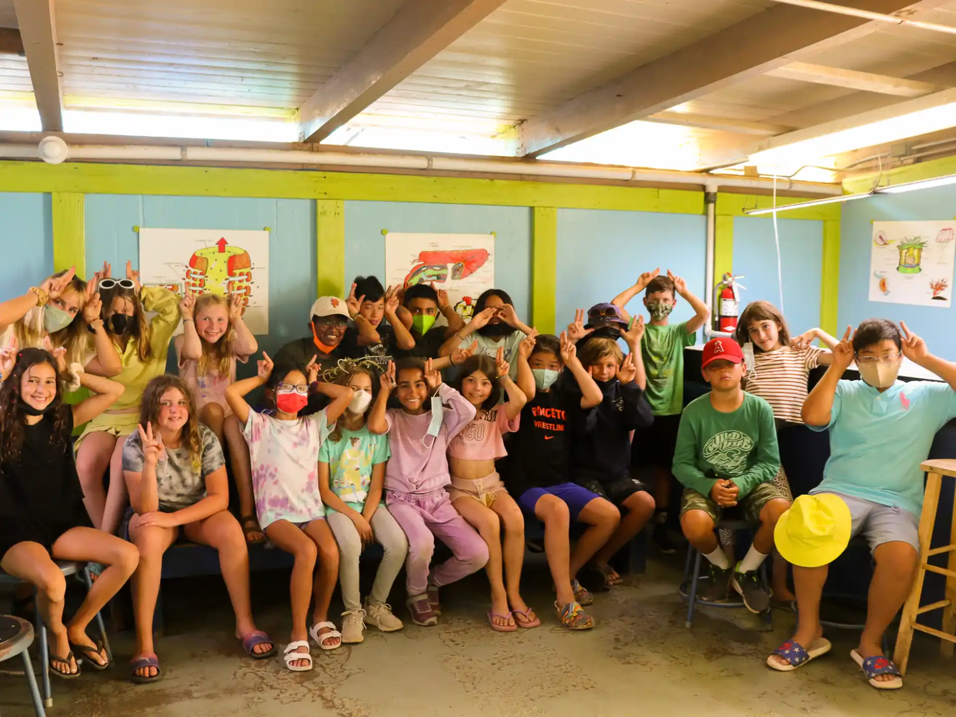 a group of people posing for a photo
