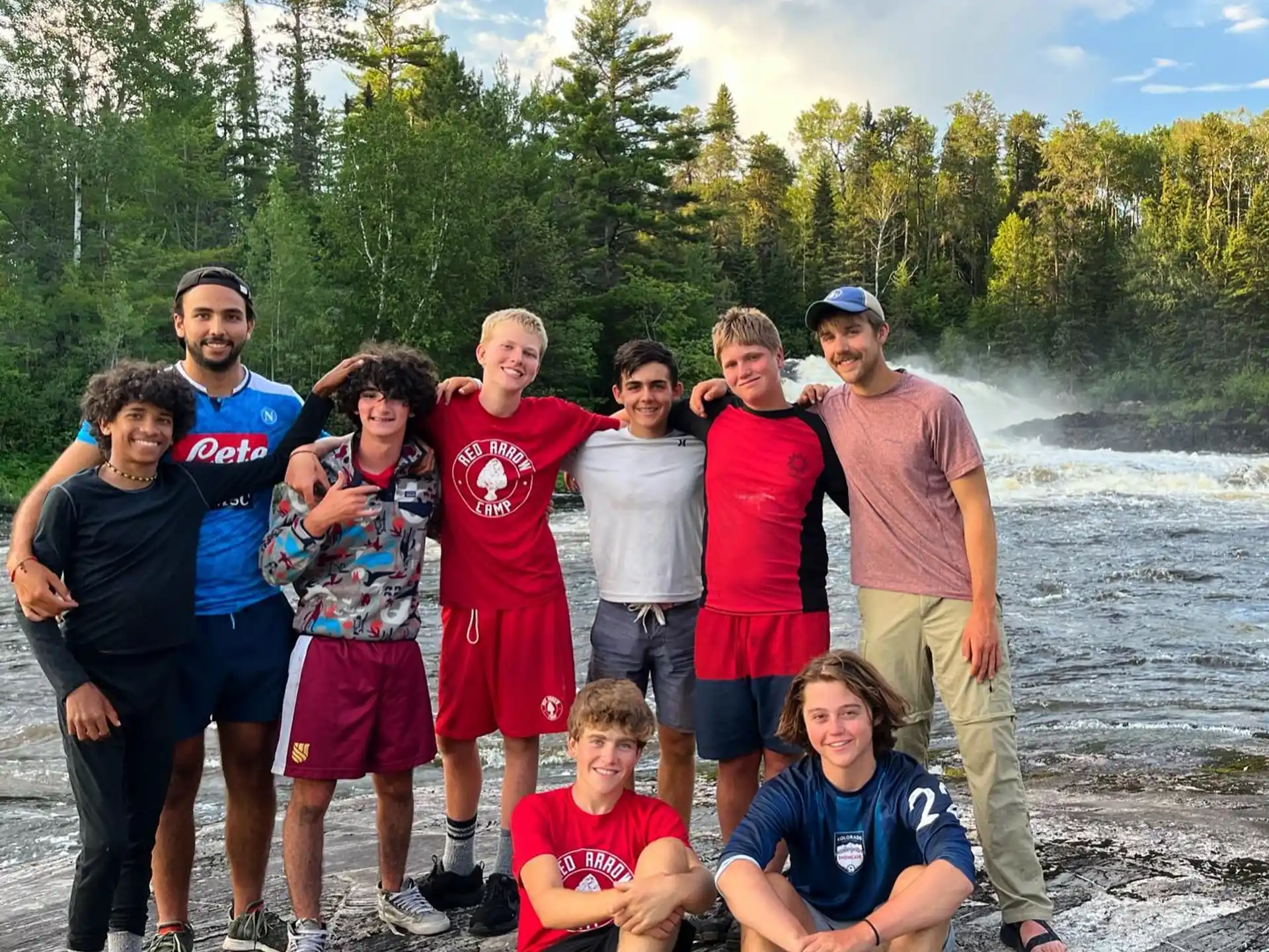 a group of people posing for a photo