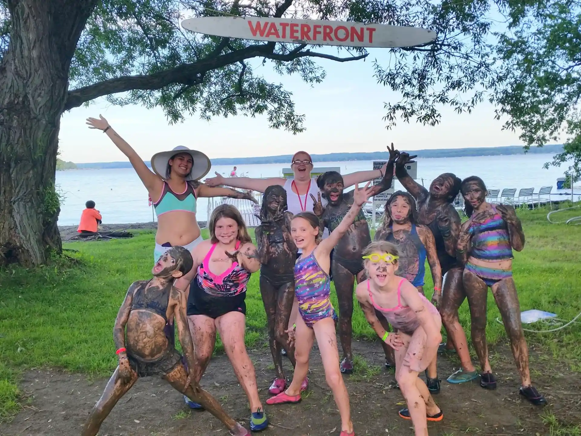 a group of people posing for a photo