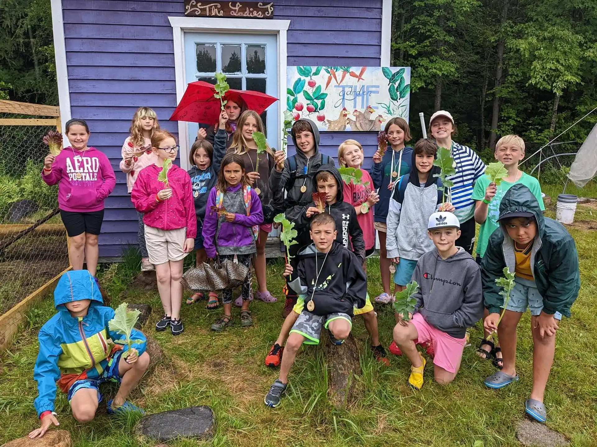 a group of children posing for a photo