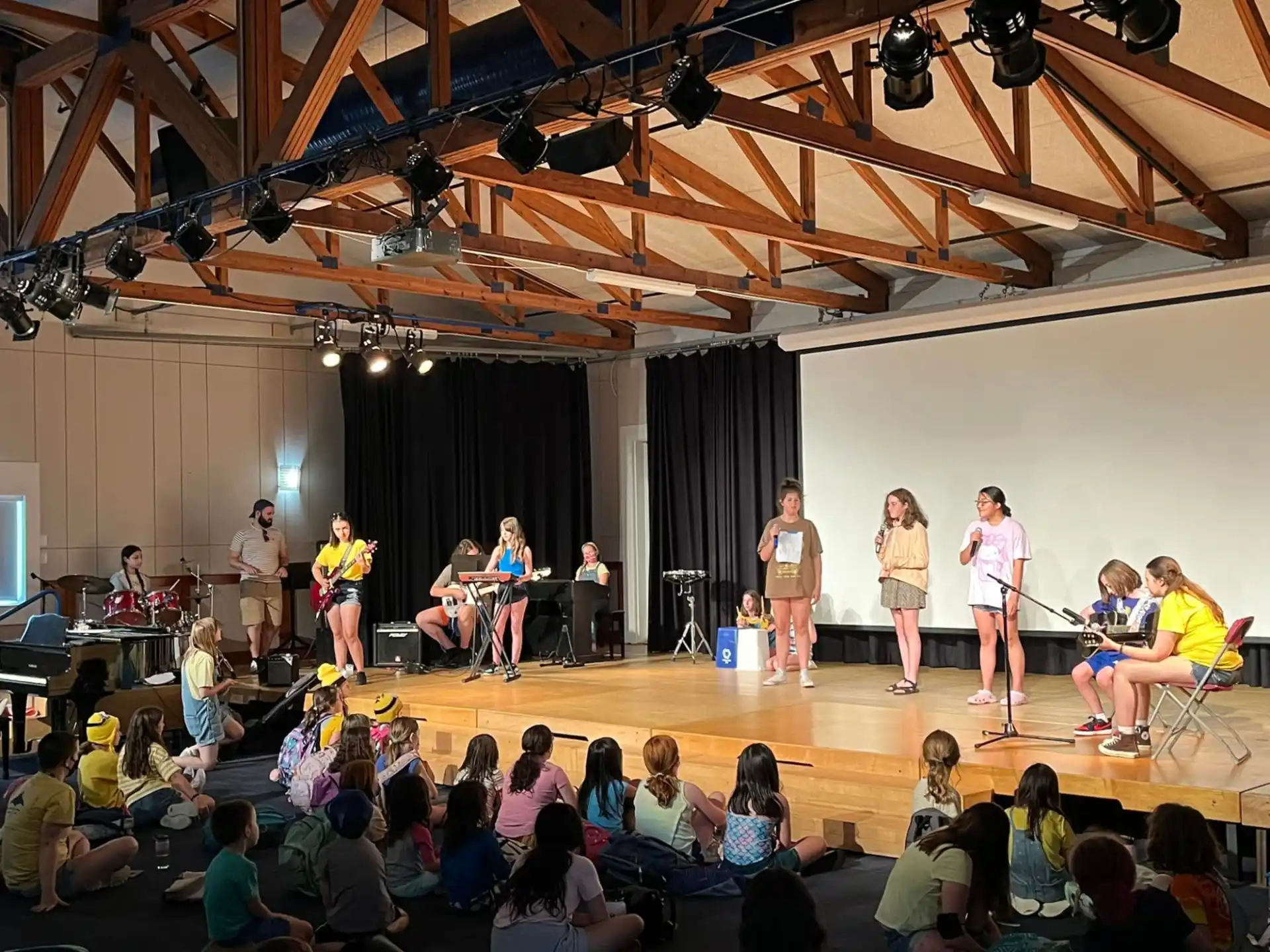 a group of people on a stage