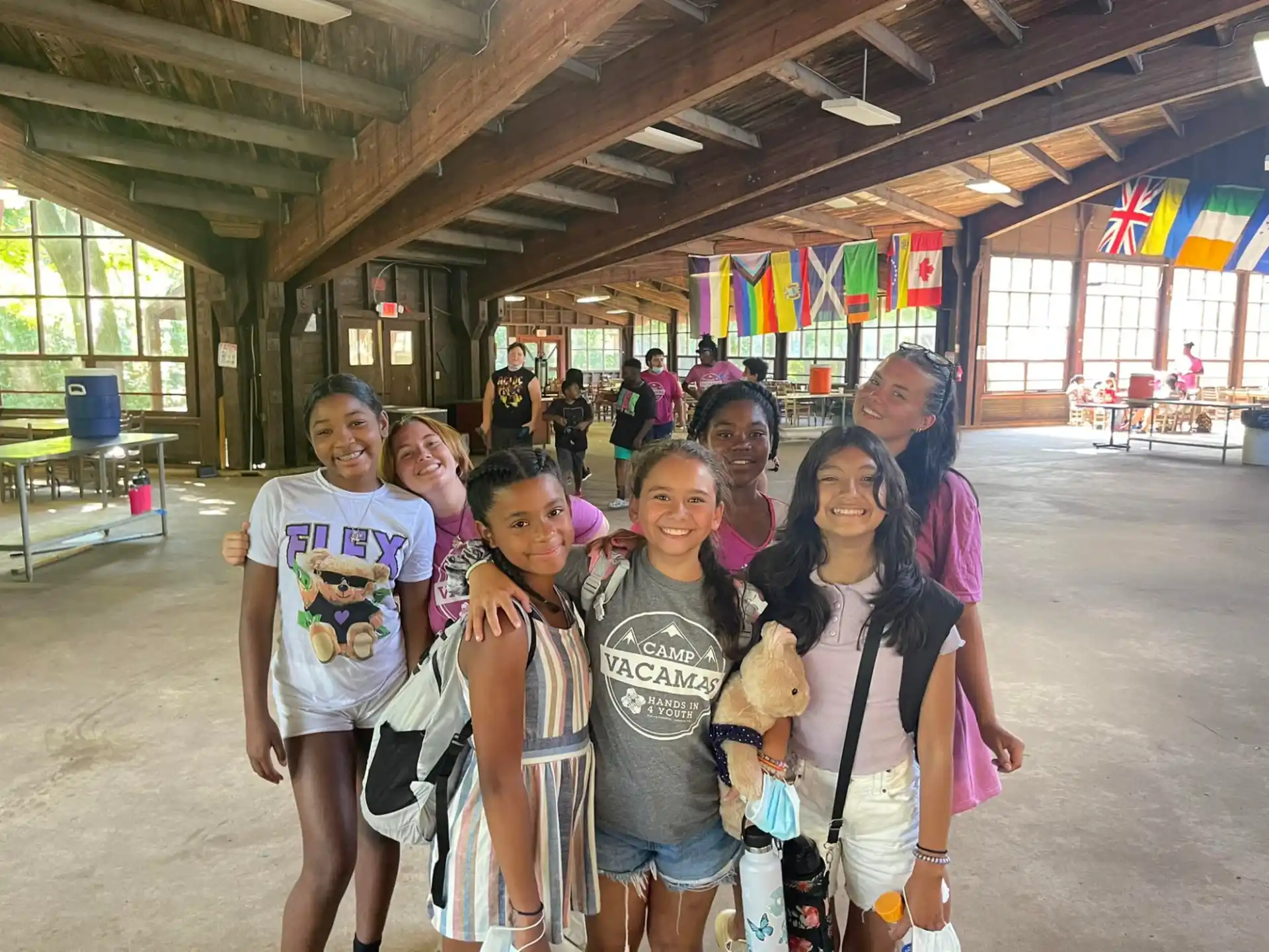 a group of girls posing for a photo