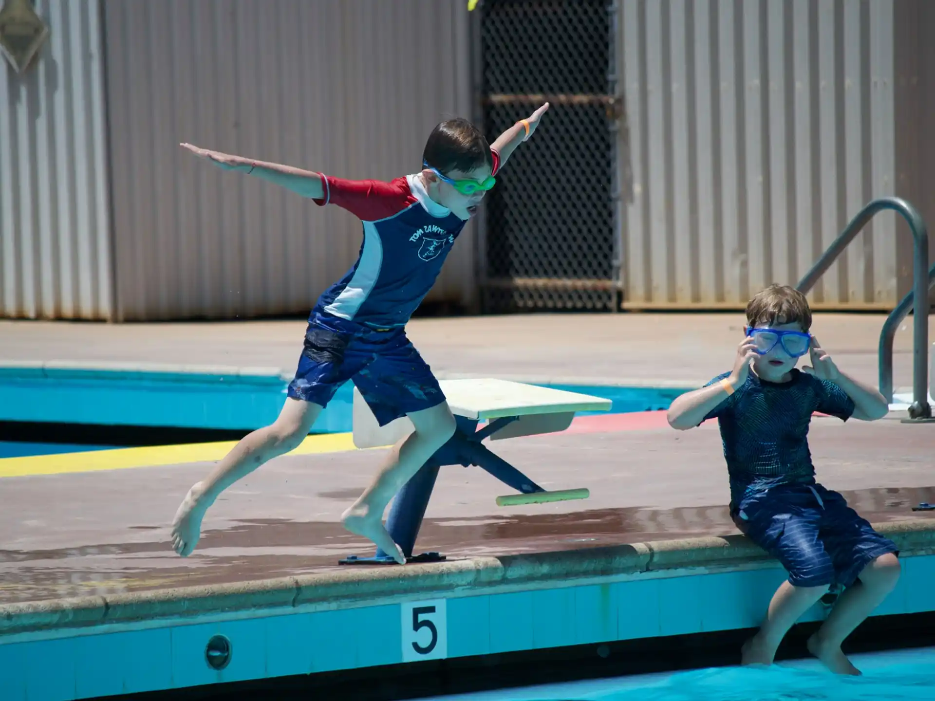 a couple of kids playing a game