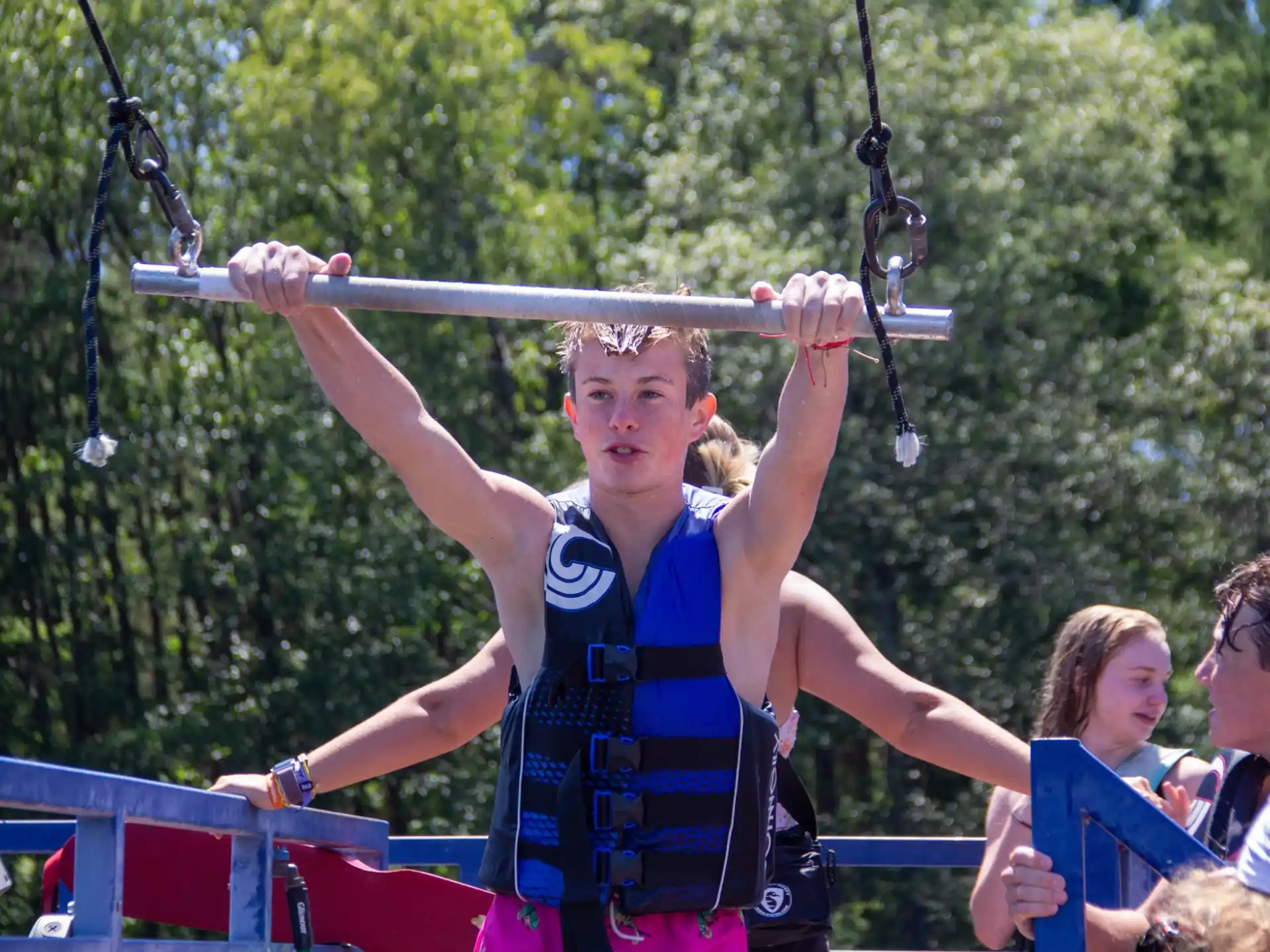 a person holding a bow and arrow